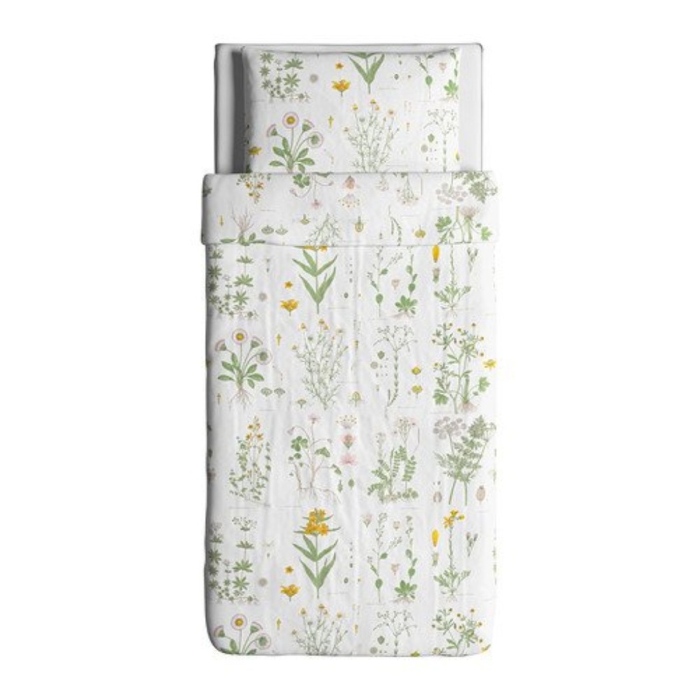 ISO IKEA Strandkrypa botanical floral pillowcase